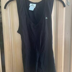 Lacoste Black Fitted Tank Top